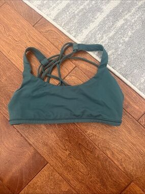 lululemon athletica Strappy Back Sports Bra - Teal Green